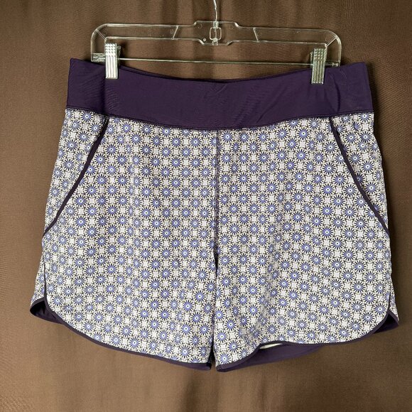 Lands' End Purple Floral Women's Swim Shorts - Picture 1 of 9